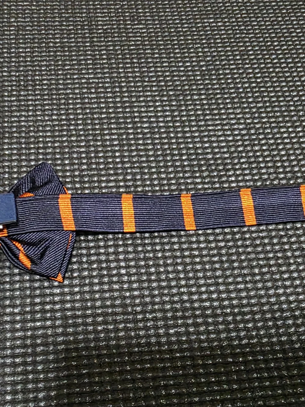Polo by Ralph Lauren Navy Blue and Orange Striped Kids Bow Tie